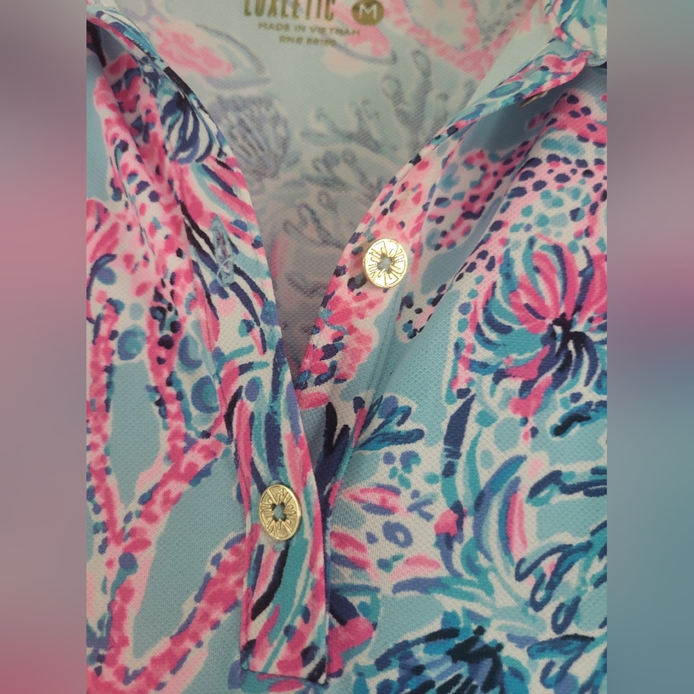 Lilly Pulitzer Luxletic Dress in Blue and Pink Floral - Picture 4 of 12